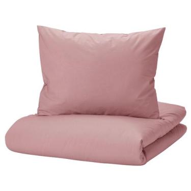 Imagem de Capa de Edredom Duvet Solteiro 180x240cm c/ Zíper - Rosa + Fronha - FA