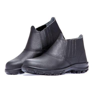 Imagem de Botina Bota De Segurança EPI Com CA C/ Elástico Sem Bico Rogil, Preto,