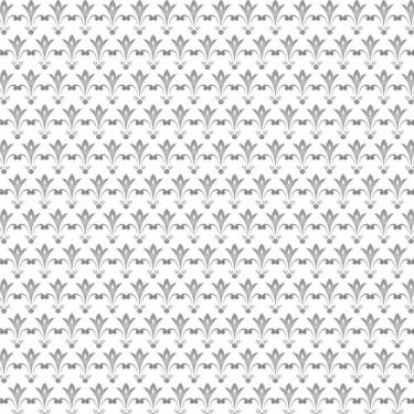 Imagem de Papel de Parede Autocolante Vinil Arabesco Cinza Com Branco - Decora P