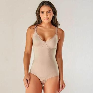 Imagem de Body Modelador Amamentação Vi Lingerie 1624 Cetinete, 46, Chocolate