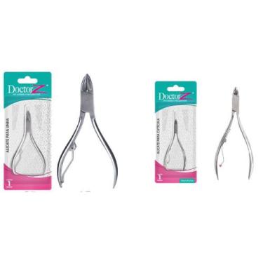 Imagem de Kit 2 Alicates Unha Aço Inox Esterelizavel Pro - Corte e Cuticula - Do