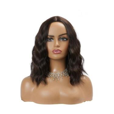 Imagem de Peruca Wig 100% Bio Orgânica Habitual Curta 40cm Castanho - D&D Comerc