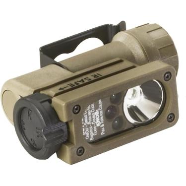Imagem de Streamlight Lanterna militar compacta 14104 Sidewinder de 55 lúmens com bateria de lítio, branco, vermelho, azul, LEDs infravermelhos, coiote