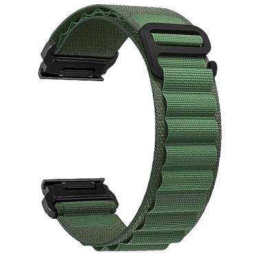 Imagem de Zeit Diktator Pulseiras de relógio Quickfit de 26 mm compatíveis com Garmin Tactix 7 Pro/Fenix 7X Pro/7X/6X Pro/5X pro/5X/Descent MK2 MK1 Tactix Delta/Enduro 1 2 Alpine Loop Nylon Pulseira de substituição para homens - Grande