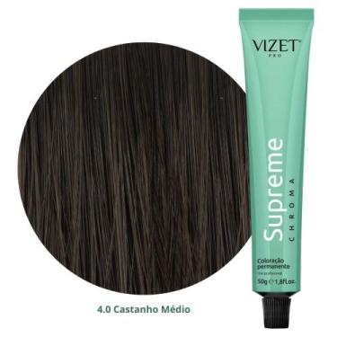 Imagem de Coloração Supreme Chroma 4.0 Castanho Médio 50gr Vizet
