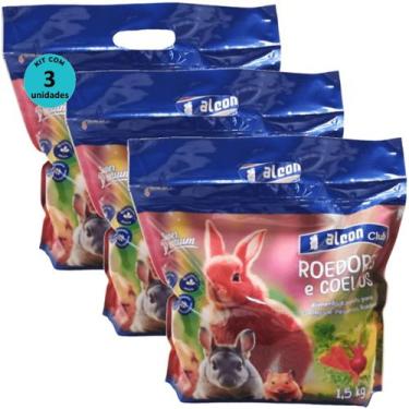 Imagem de Alcon Club Roedores e Coelhos 1,5Kg Super Premium Kit Com 3