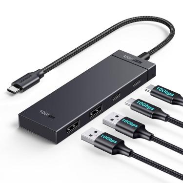 Imagem de Hub USB C UGREEN 4 em 1 de 10 Gbps com 2 USB-C 3.2 e 2 USB-A 3.2