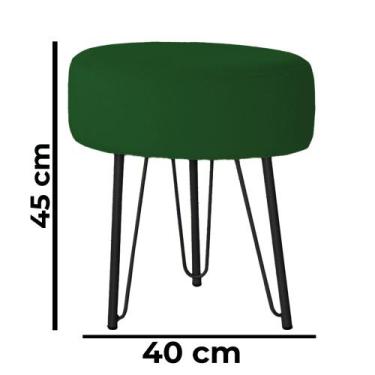 Imagem de Banquinho Tipo Puff Pé de Ferro Preto - Trendy, Verde