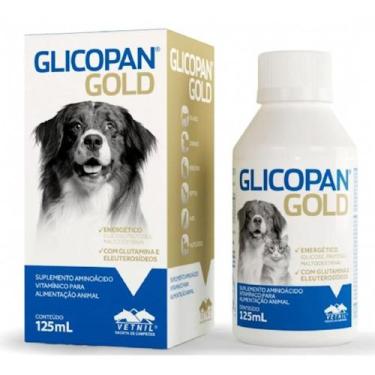 Imagem de Suplemento aminoácido vitamínico para cães e gatos glicopan gold 125ml