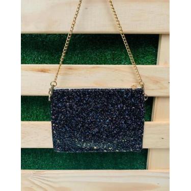 Imagem de Bolsa Brilho De Mão E Alça Transversal 10837-3 - LIU, Preto 10837, 3