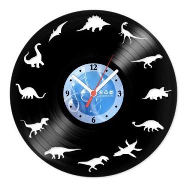 Imagem de Relógio De Parede Disco Vinil Diversos - Hora Dinossauros - VDI-069 - 