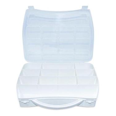 Imagem de Maleta Organizadora com 12 Divisórias para Bijuteria Joias Acessórios 