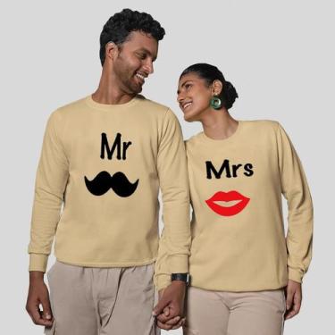 Imagem de Kit 2 Blusas Frio Moletom Careca Sem Capuz Casal Namorados Mrs - MP Mo