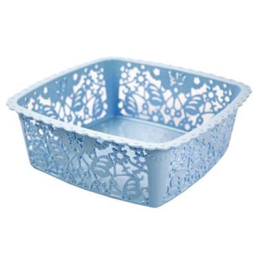 Imagem de Cesto Organizador Quadrado Lifestyle Jacki Design - P Azul