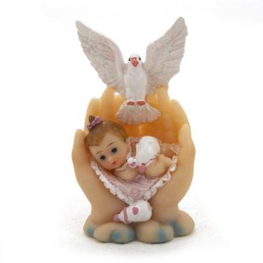 Imagem de Imagem Mão de Deus com Menina Resina 7 cm - Amém Decoração Religiosa