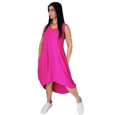Imagem de Vestido Plus Size Mullet Mega Luxuoso PINK - Le Bela