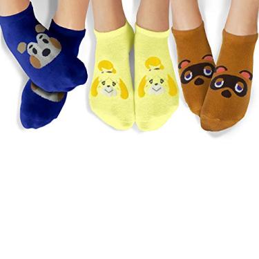 Imagem de Controller Gear Animal Crossing: Besties Ankle Socks - 3 Pack - Authentic & Official Nintendo Animal Crossing Merchandise Ankle Socks - Not Machine Specific