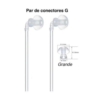Imagem de Kit Conector Para  Aparelho Auditivo  3 tamanhos - Sem marca, G