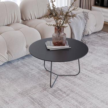 Imagem de Mesa de Centro Trude Redonda 30cm X 67cm X 67cm Preto