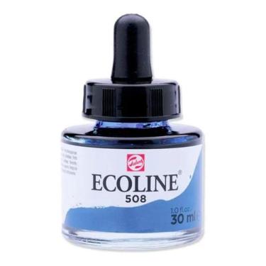 Imagem de Tinta Aquarela Liquida Ecoline 30ml 508 Prussian Blue - ROYAL & TALENS