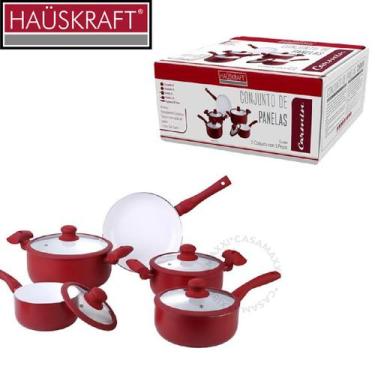 Imagem de Jogo De Panela Carmin House 5 Pçs - Hauskraft