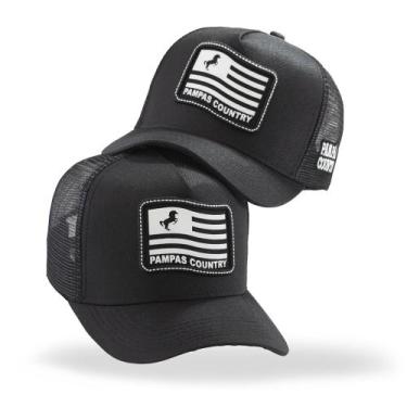 Imagem de Boné Sertanejo Telinha Cavalo Bandeira Original Pampas Country - Pampa