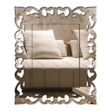Imagem de Espelho Decorativo Veneziano Pegui  23x32 3802 - CREATUS, prata