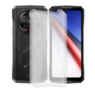 Imagem de AQGGIIXY [Pacote com 5] Protetor de tela para Doogee V40 (6,7 polegadas), dureza 9H - HD - Borda 2,5D - Sem bolhas - Película protetora de tela resistente a arranhões Vidro temperado