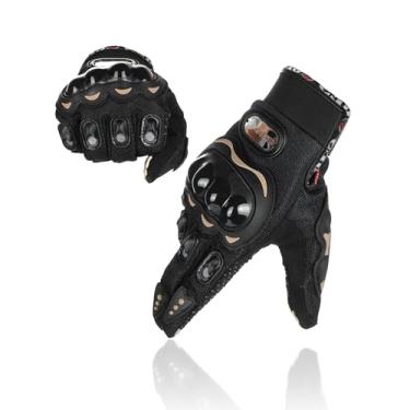 Imagem de GES Luvas de motociclista masculinas para motocicleta, ciclismo, corrida (2GG, preto)