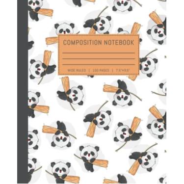 Imagem de Composition Notebook Wide Ruled: Panda Wide-Ruled Lined Paper Journal | Cute Composition Notebooks For Teen Girls | 100 Pages | 7.5" × 9.25"