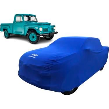 Imagem de Capa Camionete Ford F-75 Tecido Helanca Resistente (Azul)