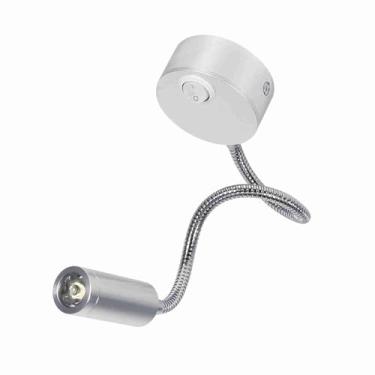 Imagem de Luminária de Parede LED para Leitura de Cabeceira Com Interruptor, 85-265V, Pescoço de Ganso Ajustável para Quarto, Luminária de Parede Moderna para Leitura, Luminária LED Com