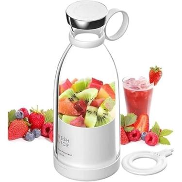 Imagem de Garrafa Juicer Liquidificador Elétrico Portátil Recarregável COPO 350ml Mixer Shake Misturador
