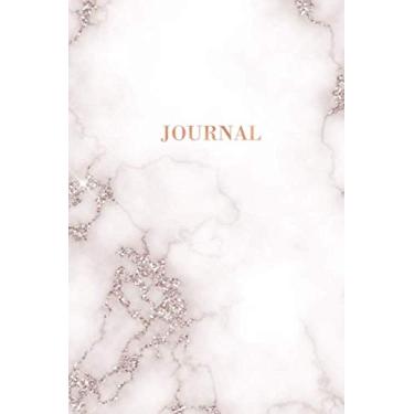 Imagem de Journal: Faux Glitter Gold Marble and Rose Gold - Dotted Bullet Grid Journal (6 x 9 inches) - 120 Dot Pages