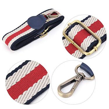 Imagem de Bolsa de Couro Bolsa de Ombro Alça Ajustável Cinto Substituição Acessório Diy 88-134cm Marrom Vermelho Preto café Rosa Verde Azul Escuro Características (13# azul escuro vermelho)