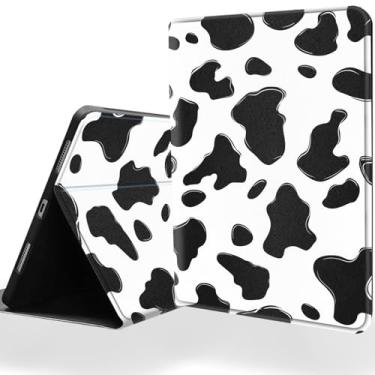 Imagem de DSRGRGFDJ Capa de tablet para iPad 10ª geração de 10,9 polegadas com função magnética automática despertar/hibernar e suporte ajustável em vários ângulos – padrão vaca