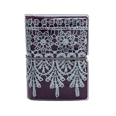 Imagem de Carteira feminina para cartão de crédito e lealidade, porta-cupons, mini organizador de álbum de fotos, Rasin with Silver lace, one size