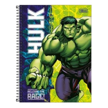 Imagem de Caderno Univ. 80 Folhas 1 Matéria Hulk Capa 3 - Tilibra