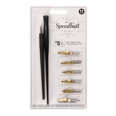 Imagem de Speedball Kit para Caligrafia N 05 Artists 2962, Preto Marrom e Metálico