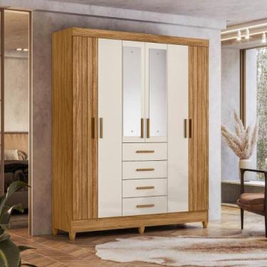 Imagem de Jogo Roupeiro e Comoda Birigui Freijo Off White - Mais de Casa