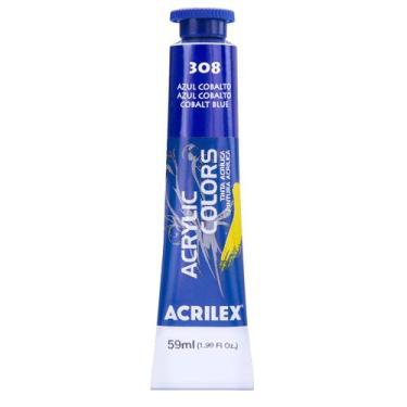 Imagem de Tinta acrylic colors acrilex 59ml escolha a cor, 308 - AZUL COBALTO