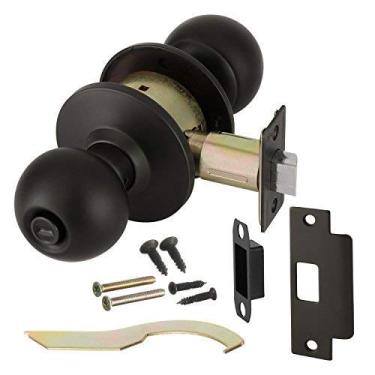 Imagem de Maçaneta cilíndrica Função de privacidade - Banheiros Bronze polido a óleo (US10B) Acabamento LH5322OB Sem mão Certificado UL ANSI/BHMA Grade 2 Fechadura de porta comercial para uso pesado