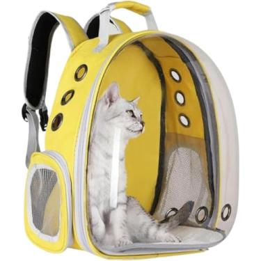 Imagem de Mochila Bolsa Pet Visão Panorâmica Astronauta Cachorro e Gato PREMIUM DAVEXX® (AMARELO)