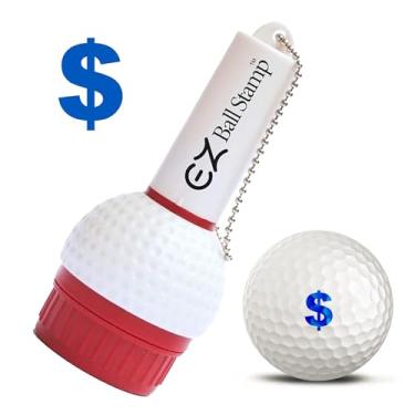 Imagem de EZBallStamp Carimbo de bola de golfe - sinal de dólar azul