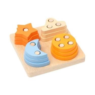 Imagem de Brinquedos Educativos Montessori: Classificador de Formas e Cores em M