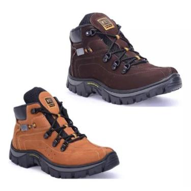 Imagem de Kit 2 Pares Tenis Masculino Coturno Adventure Bota Ketter Boots , Café