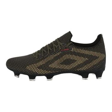 Imagem de Umbro Chuteira de futebol masculina Velocita Matrix Pro Fg, Preto/Ouro/Vermelho, 44
