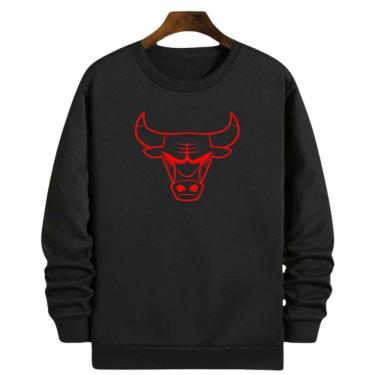 Imagem de Blusa Moletom Gola Basquete Chicago Logo Bullss 23 Basketball