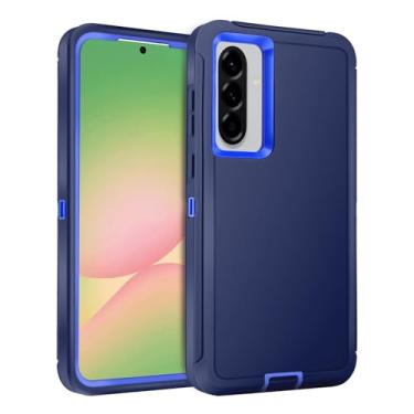 Imagem de Cljlixcy Capa para Galaxy A56 5G, capa protetora de corpo inteiro, capa protetora durável de 3 camadas para Samsung Galaxy A56 5G versão 2025 (SM-A5660, SM-A566B/DS) azul escuro
