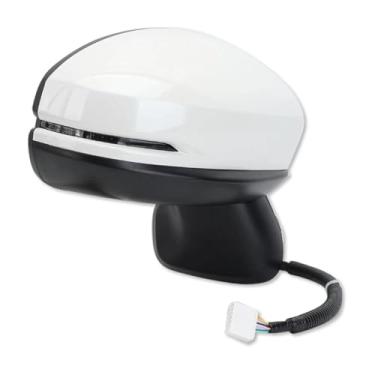 Imagem de Espelho lateral compatível com HONDA FIT JAZZ 2015 2016 2017-2019 MK4 gf gk Lâmpada de asa de porta de carro Conjunto de lente de espelho retrovisor dobrável manual(5pins white R)